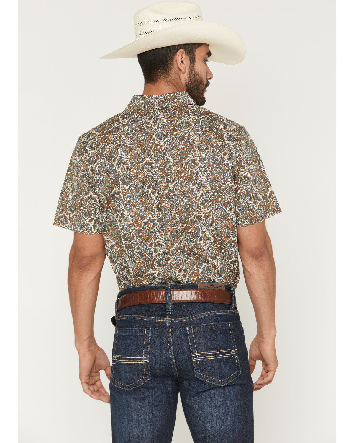 Men's Wells Floral Paisley Print Short Sleeve Button-Down S | Cody James Clothing