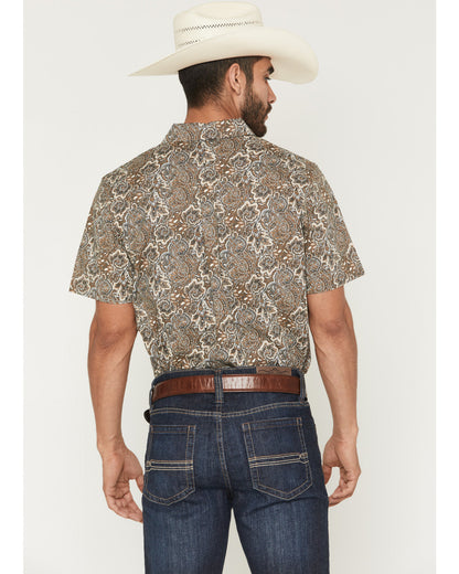 Men's Wells Floral Paisley Print Short Sleeve Button-Down S | Cody James Clothing
