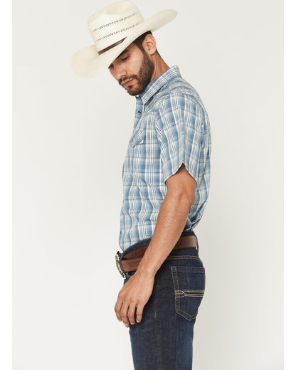Men's Briggs Plaid Print Short Sleeve Snap Western Shirt - | Cody James Clothing