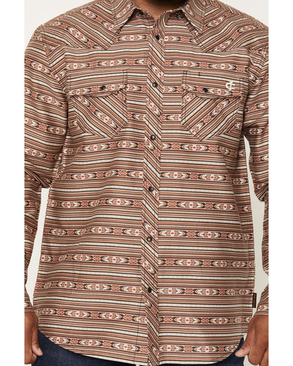 Men's FR Gila Striped Print Long Sleeve Snap Stretch Work S | Cody James Clothing