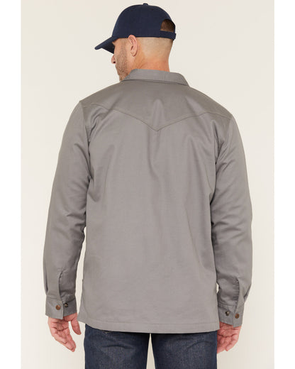 Men's FR Solid Lined Long Sleeve Snap Work Shirt Jacket | Cody James Clothing