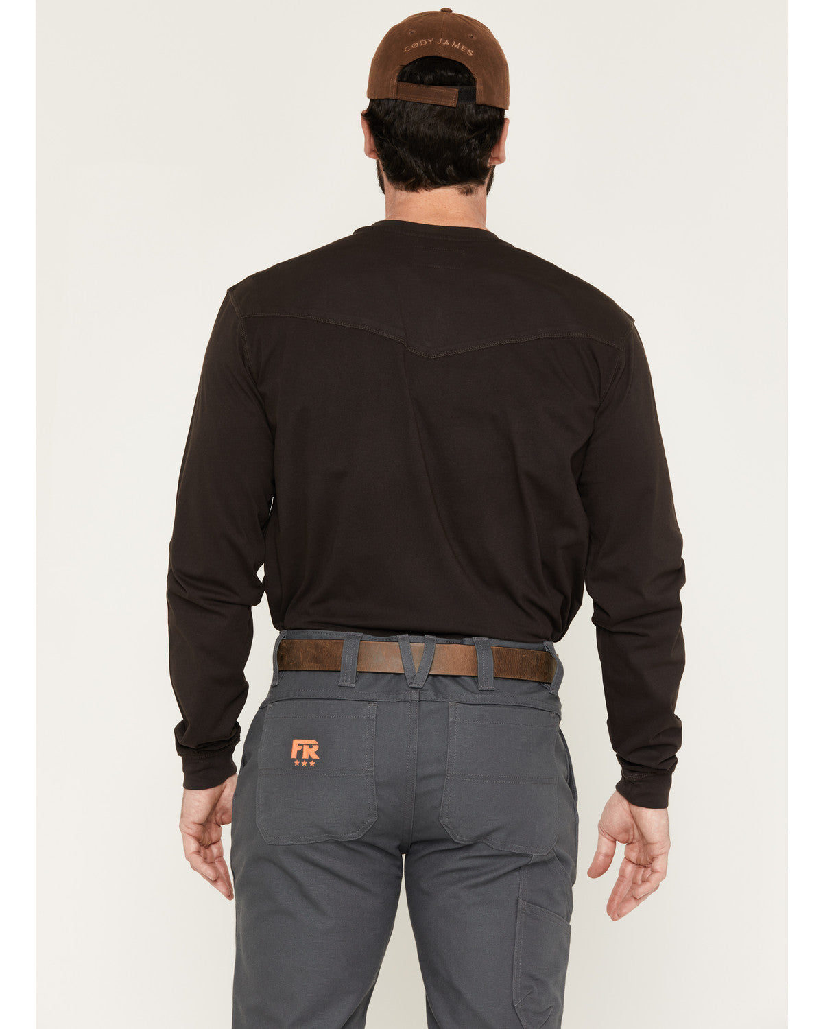 Men's FR Roughneck Solid Long Sleeve Snap Henley Work Shirt | Cody James Clothing
