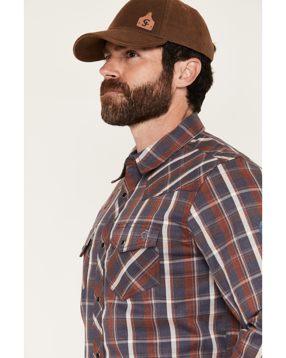 Men's FR McGregor Plaid Print Long Sleeve Snap Work Shirt | Cody James Clothing