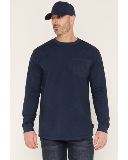 Men's FR Pocket Bull Solid Snap Long Sleeve Work Shirt | Cody James Clothing