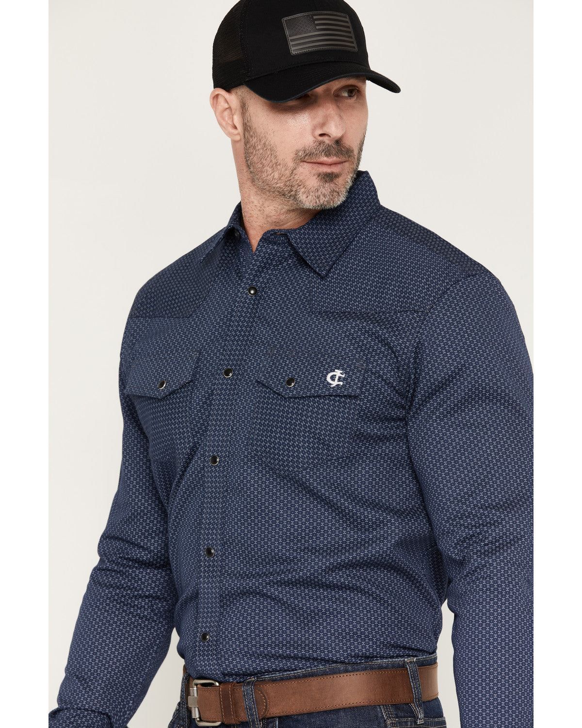 Men's FR Medora Print Long Sleeve Snap Stretch Western Work | Cody James Clothing