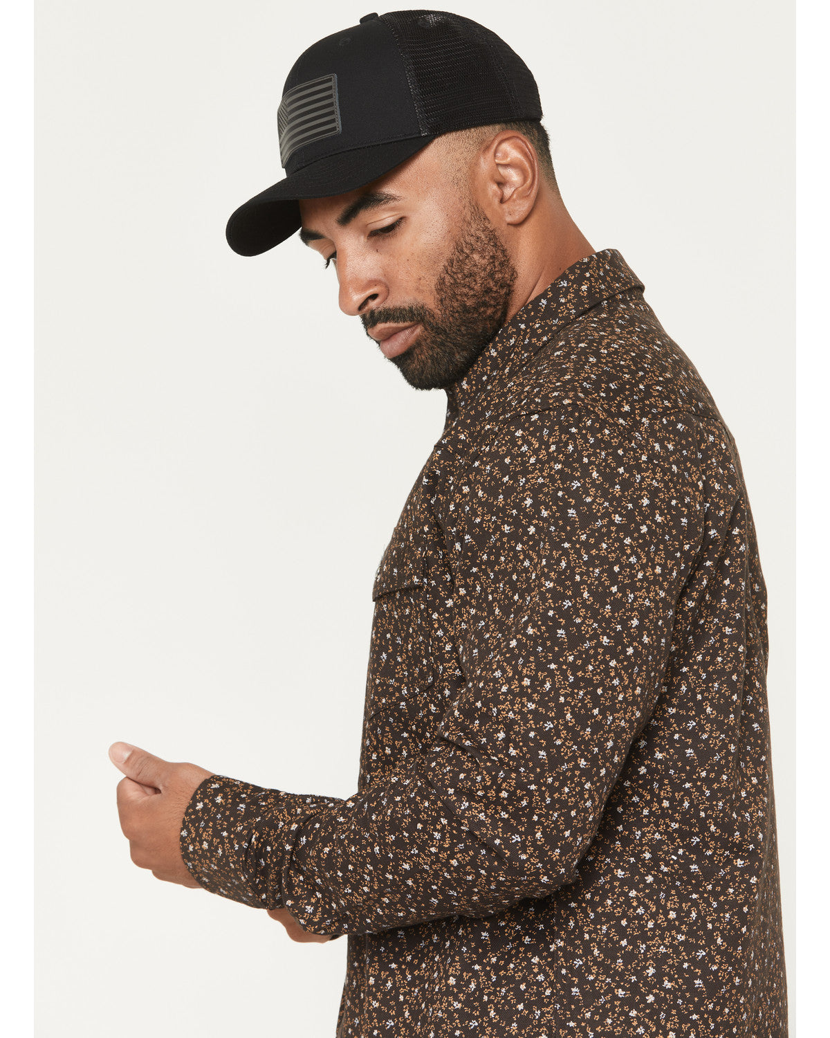 Men's FR Milkweed Printed Long Sleeve Stretch Work Shirt | Cody James Clothing