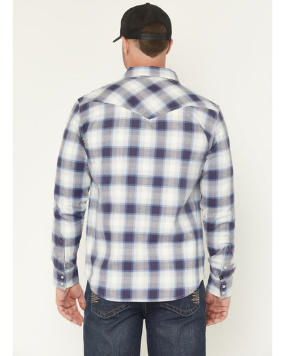 Men's FR Tex Plaid Print Long Sleeve Snap Work Shirt | Cody James Clothing