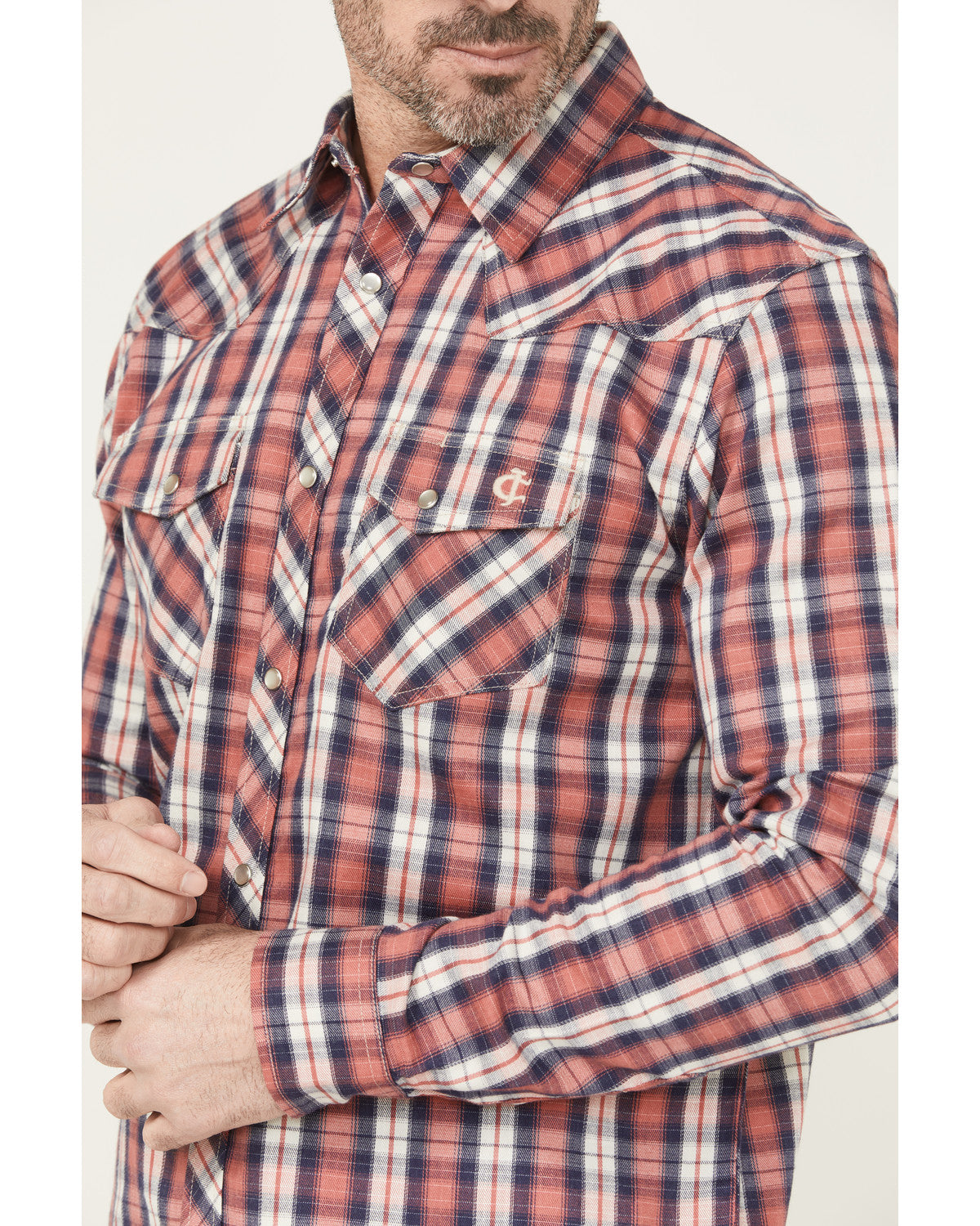 Men's FR Plaid Print Long Sleeve Snap Work Shirt | Cody James Clothing|Sale
