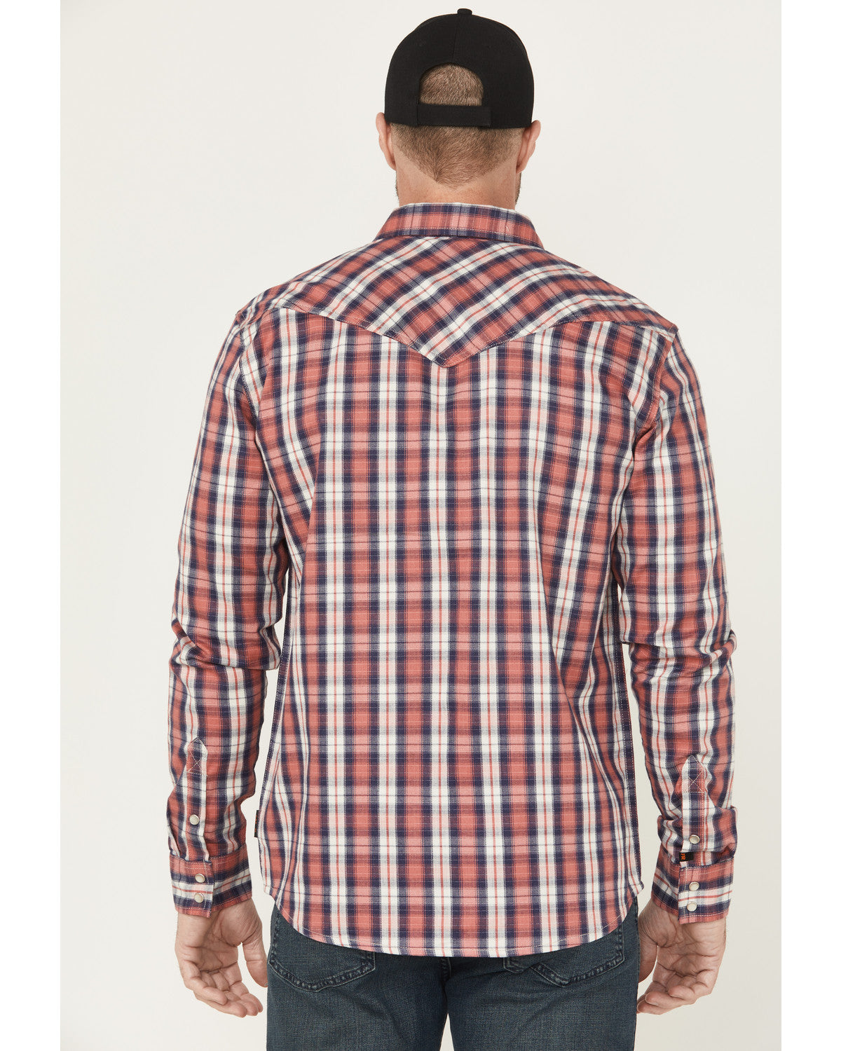Men's FR Plaid Print Long Sleeve Snap Work Shirt | Cody James Clothing|Sale
