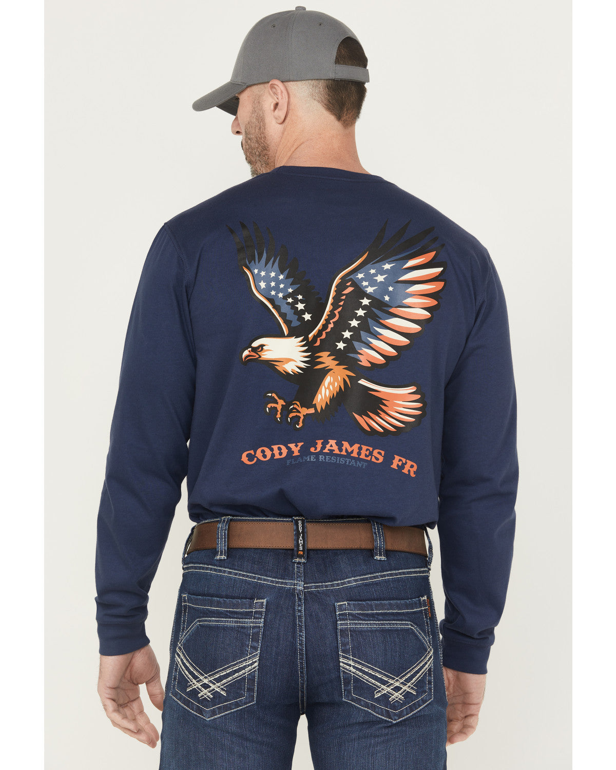 Men's FR Eagle Long Sleeve Graphic Work Shirt | Cody James Clothing