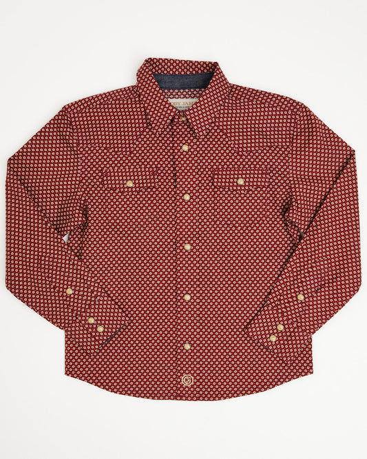 Toddler Boys' NFR Geo Print Long Sleeve Snap Stretch Wester | Cody James Clothing|Boys