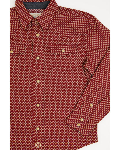 Toddler Boys' NFR Geo Print Long Sleeve Snap Stretch Wester | Cody James Clothing|Boys