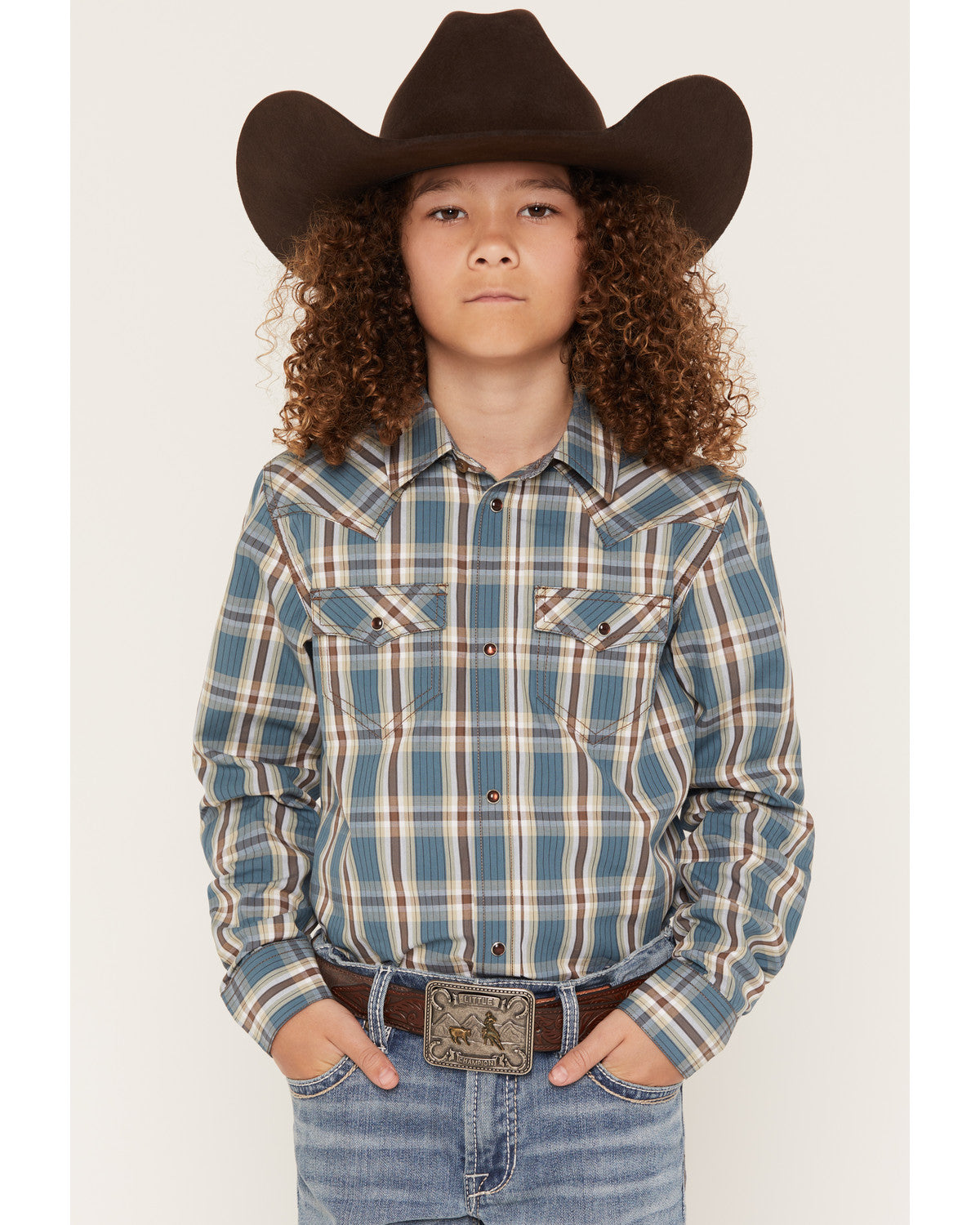Boys' Niagra Falls Plaid Print Long Sleeve Snap Western Shi | Cody James Clothing|Boys