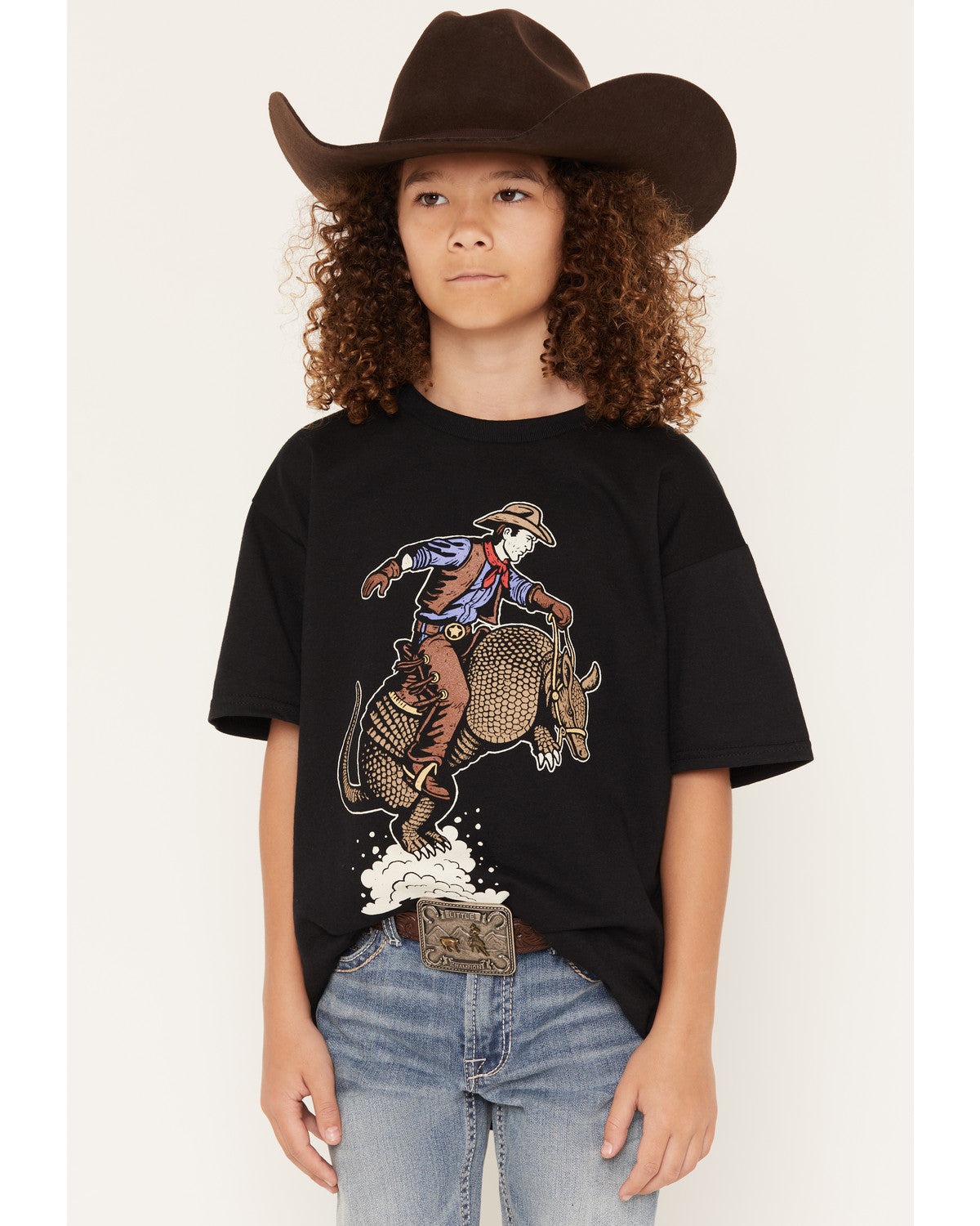Boys' Armadillo Rider Short Sleeve Graphic T-Shirt | Cody James Clothing|Boys