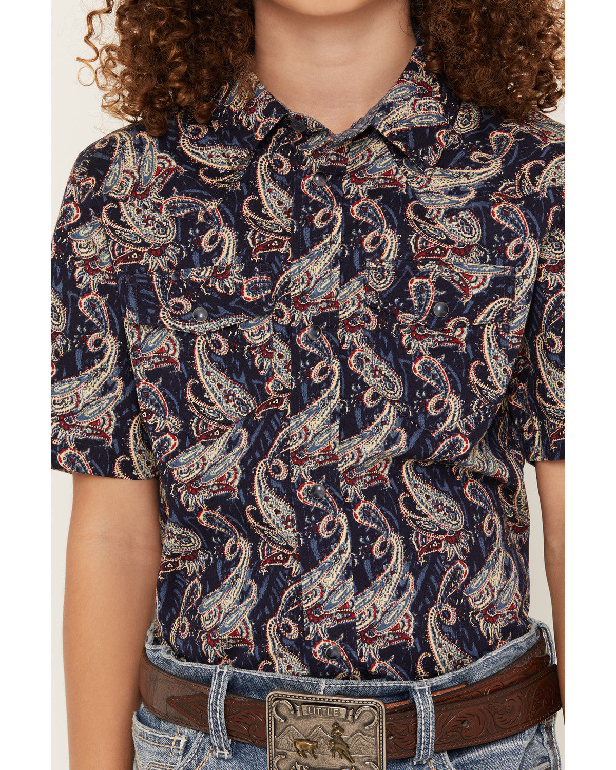 Boys' Easy Livin Paisley Print Short Sleeve Snap Western Sh | Cody James Clothing|Boys