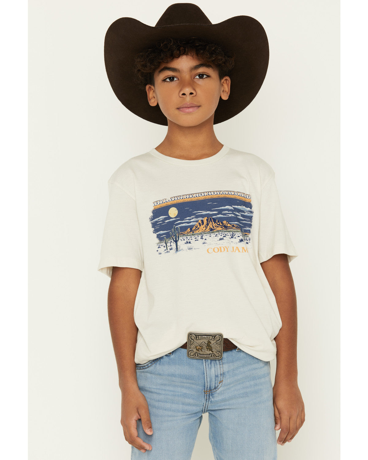 Boys' Moonlit Scenic Print Short Sleeve Graphic T-Shirt | Cody James Clothing|Boys