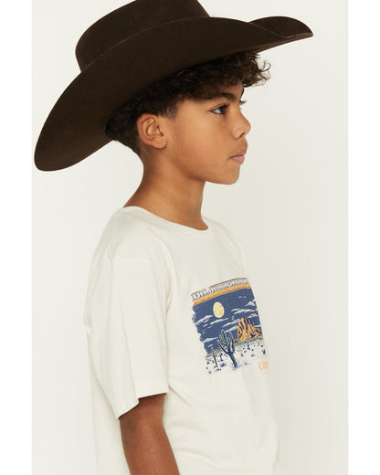 Boys' Moonlit Scenic Print Short Sleeve Graphic T-Shirt | Cody James Clothing|Boys