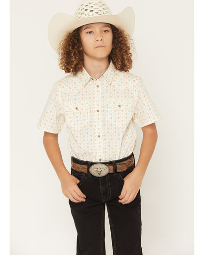 Boys' Jace Southwestern Print Short Sleeve Snap Western Shi | Cody James Clothing|Boys