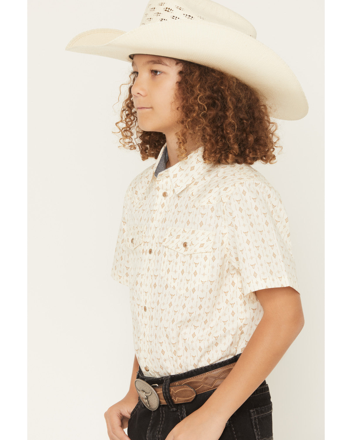 Boys' Jace Southwestern Print Short Sleeve Snap Western Shi | Cody James Clothing|Boys