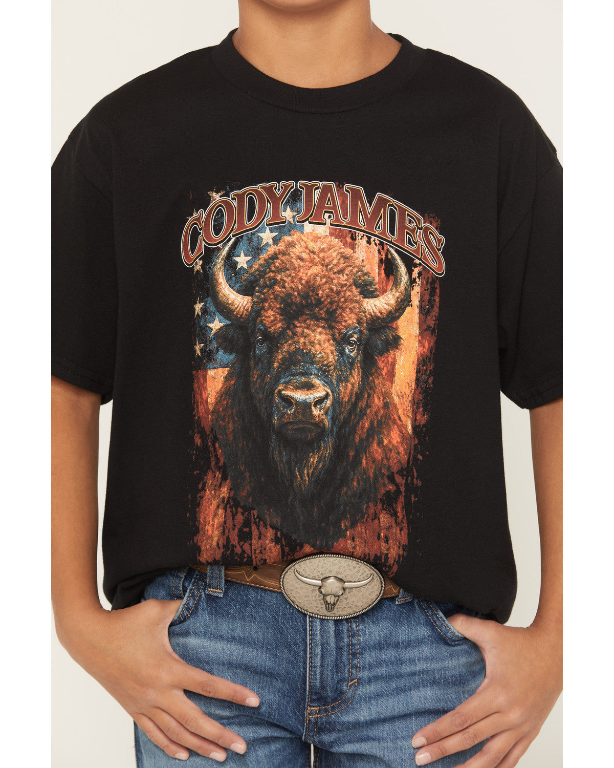 Boys' Americana Bull Short Sleeve Graphic T-Shirt | Cody James Clothing|Boys