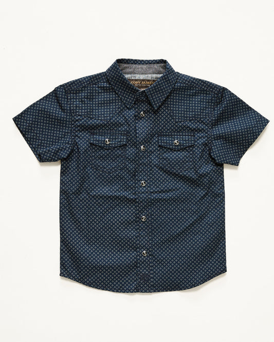 Toddler Boys' Tripp Geo Print Short Sleeve Snap Western Shi | Cody James Clothing|Boys