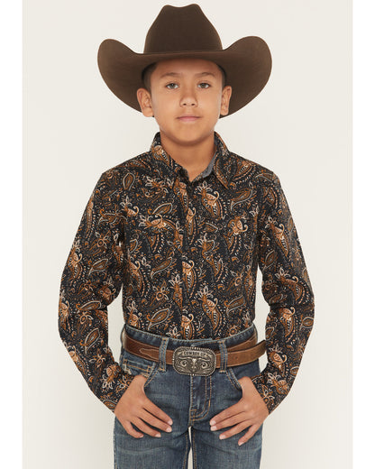Men's Canyon Rider Paisley Print Long Sleeve Snap Western S | Cody James Clothing