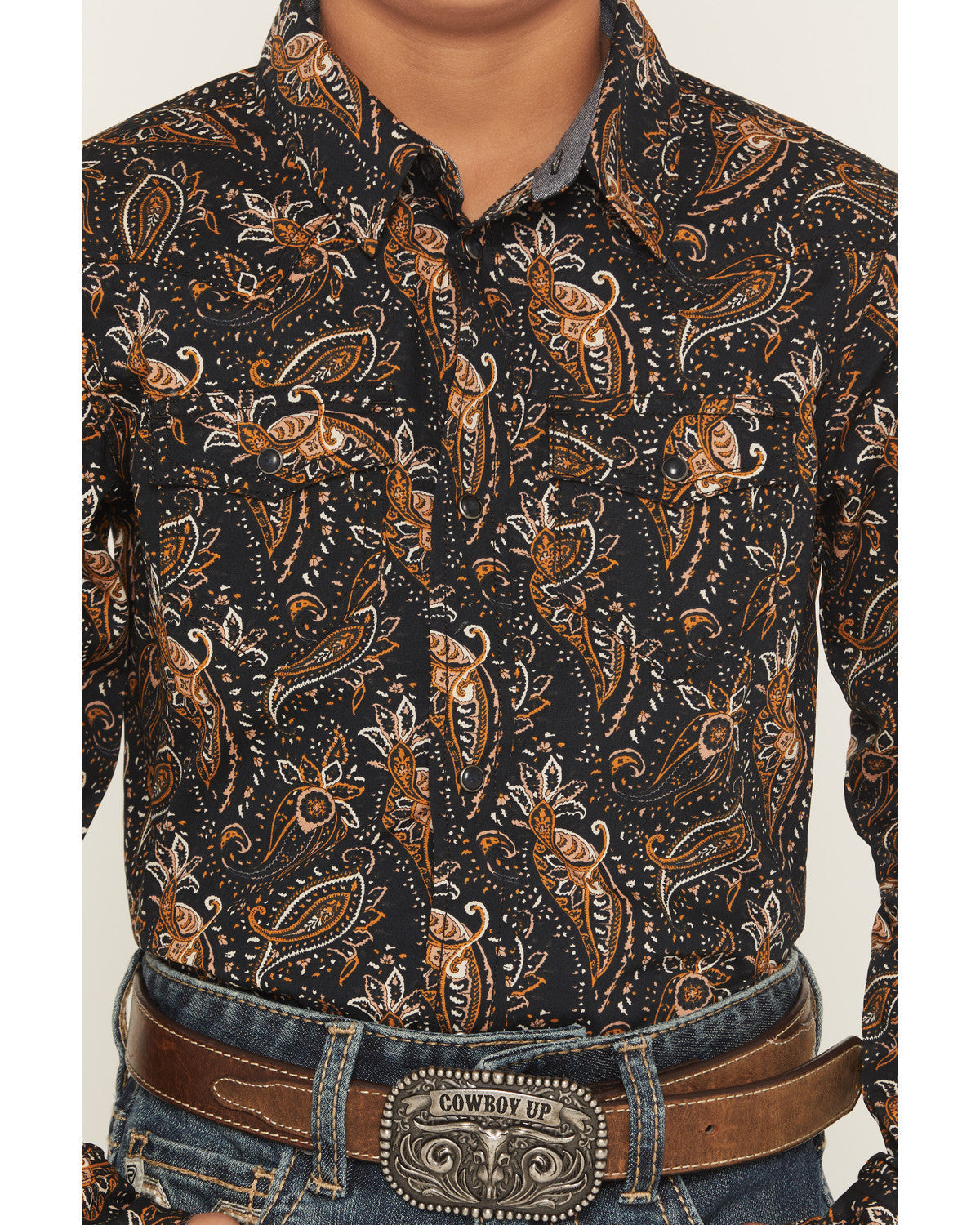 Men's Canyon Rider Paisley Print Long Sleeve Snap Western S | Cody James Clothing