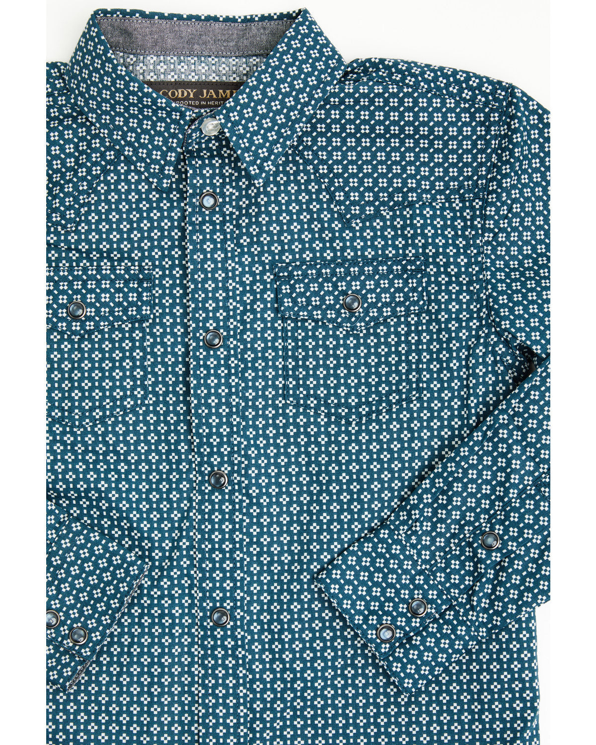 Toddler Boys' Bourbon Geo Print Long Sleeve Pearl Snap West | Cody James Clothing|Boys