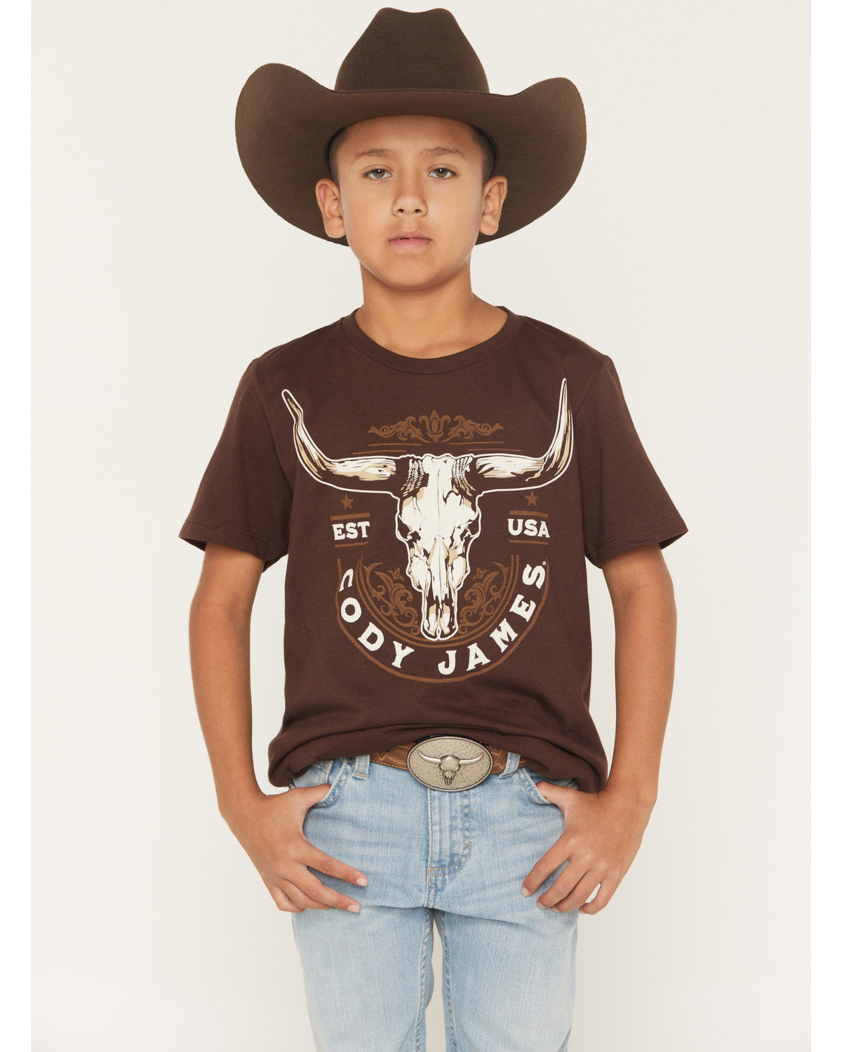 Boys' USA Steerhead Short Sleeve Graphic T-Shirt | Cody James Clothing|Boys