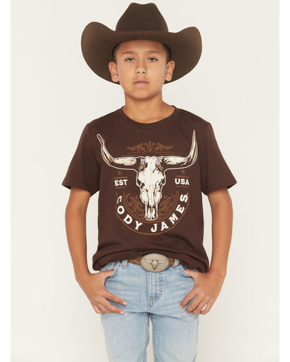 Boys' USA Steerhead Short Sleeve Graphic T-Shirt | Cody James Clothing|Boys