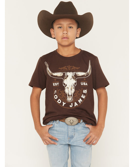 Boys' USA Steerhead Short Sleeve Graphic T-Shirt | Cody James Clothing|Boys