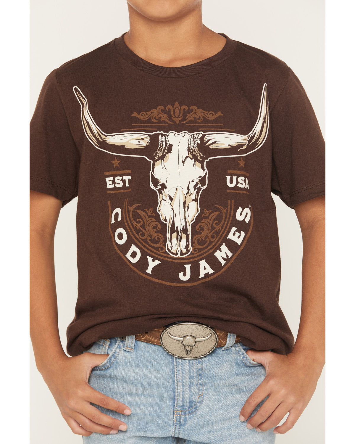 Boys' USA Steerhead Short Sleeve Graphic T-Shirt | Cody James Clothing|Boys