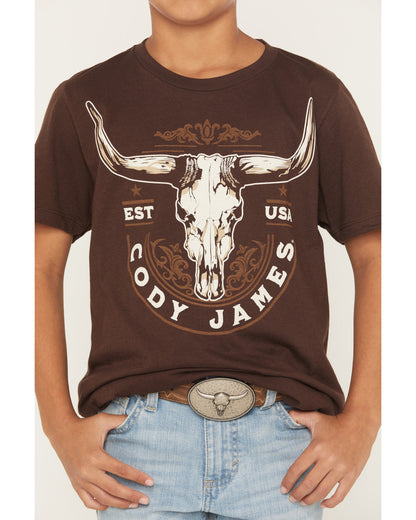 Boys' USA Steerhead Short Sleeve Graphic T-Shirt | Cody James Clothing|Boys