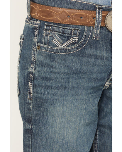 Little Boys' Grullo Medium Wash Relaxed Bootcut Comfort Str | Cody James Clothing|Boys