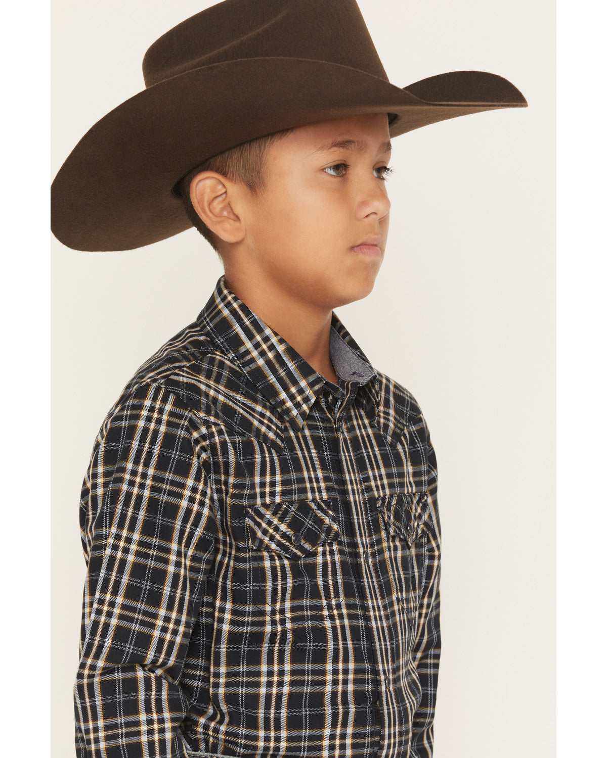 Boys' Warriors Way Plaid Print Long Sleeve Snap Western Shi | Cody James Clothing|Boys|Sale