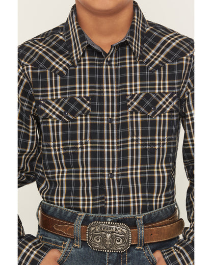 Boys' Warriors Way Plaid Print Long Sleeve Snap Western Shi | Cody James Clothing|Boys|Sale