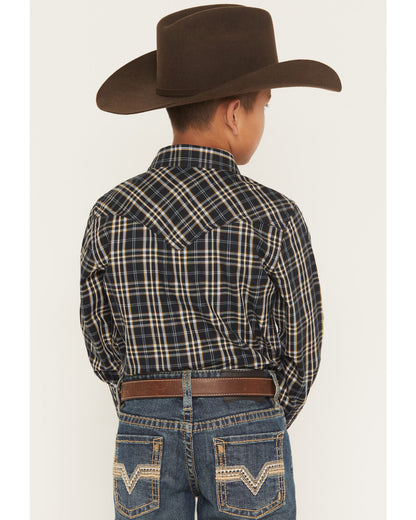 Boys' Warriors Way Plaid Print Long Sleeve Snap Western Shi | Cody James Clothing|Boys|Sale