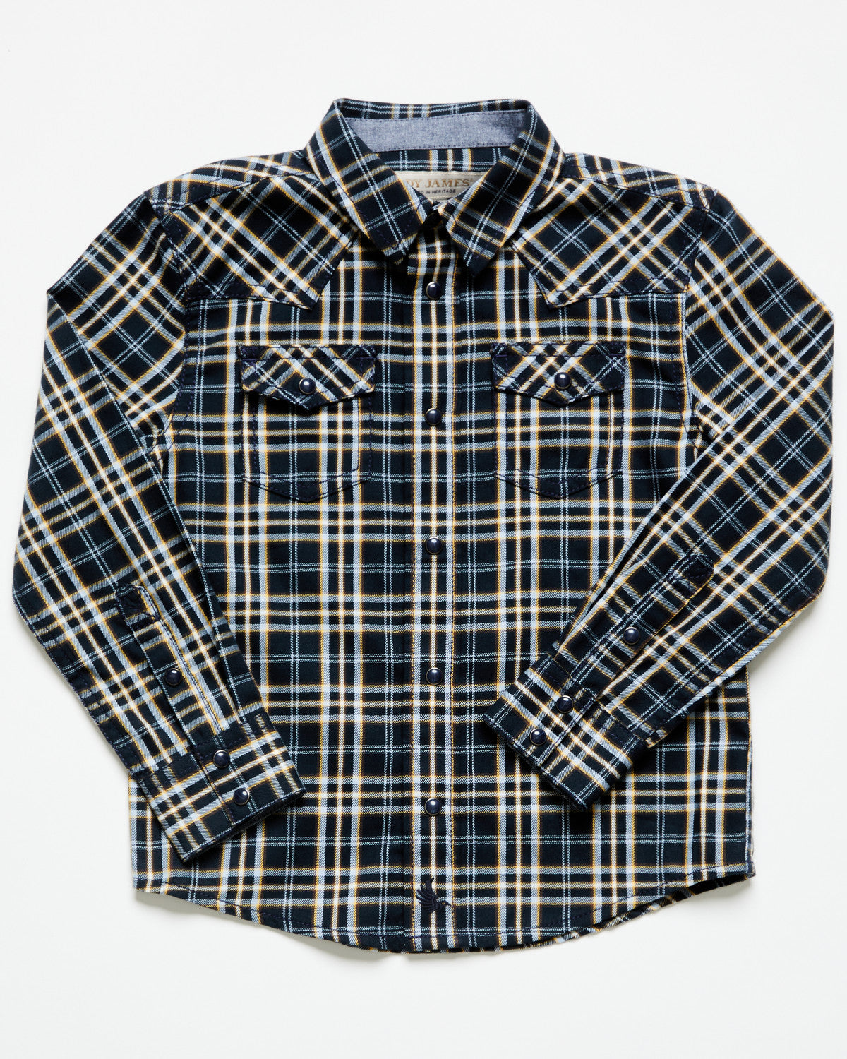 Toddler Boys' Warriors Way Plaid Print Long Sleeve Snap Wes | Cody James Clothing|Boys|Sale