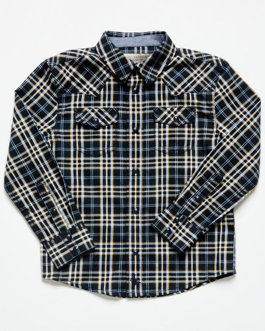 Toddler Boys' Warriors Way Plaid Print Long Sleeve Snap Wes | Cody James Clothing|Boys|Sale