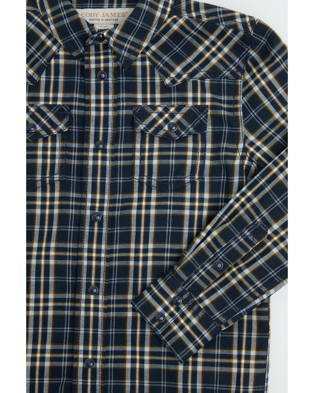 Toddler Boys' Warriors Way Plaid Print Long Sleeve Snap Wes | Cody James Clothing|Boys|Sale