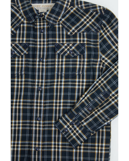 Toddler Boys' Warriors Way Plaid Print Long Sleeve Snap Wes | Cody James Clothing|Boys|Sale