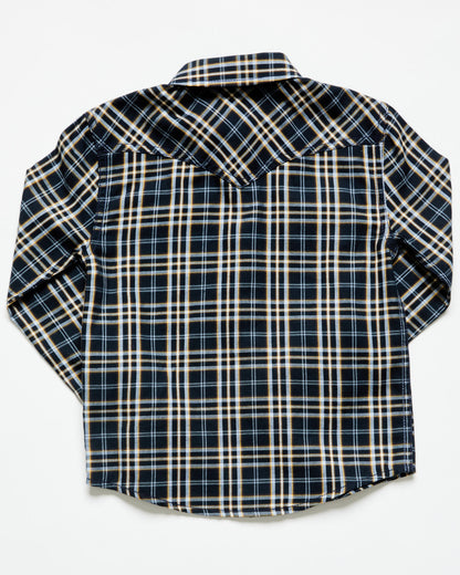 Toddler Boys' Warriors Way Plaid Print Long Sleeve Snap Wes | Cody James Clothing|Boys|Sale
