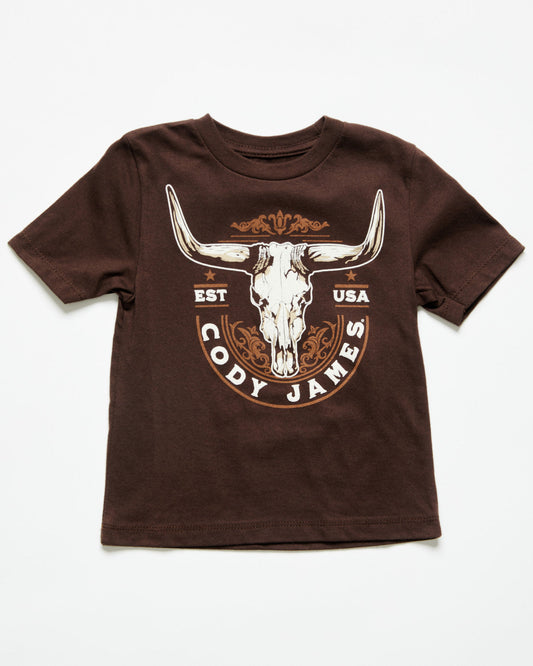 Toddler Boys' USA Steerhead Short Sleeve Graphic T-Shirt | Cody James Clothing|Boys