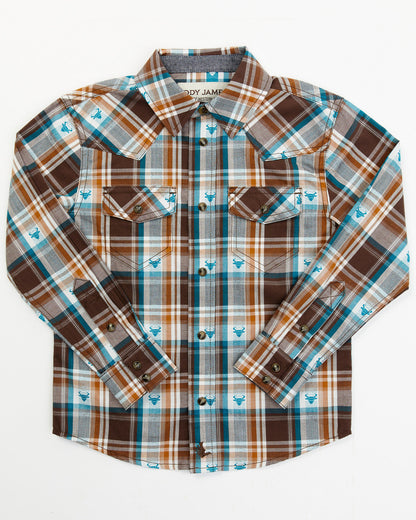 Toddler Boys' Bull Dobby Long Sleeve Snap Shirt | Cody James Clothing|Boys