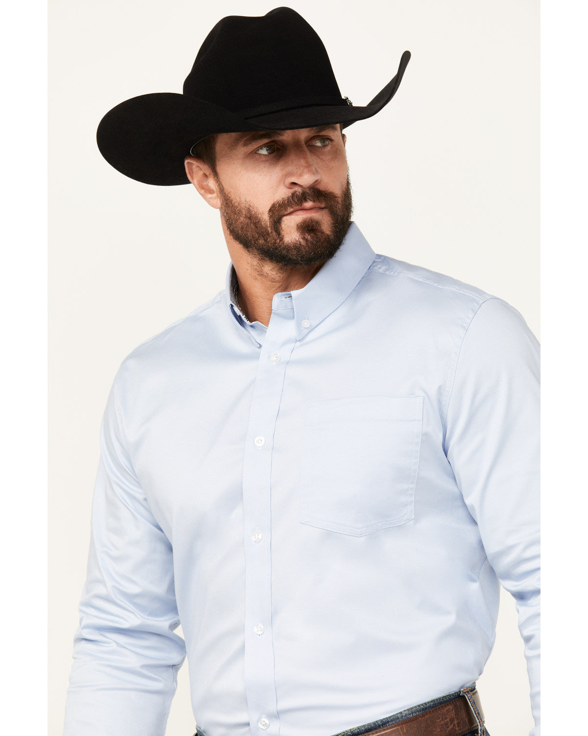 Men's Performance Twill Solid Long Sleeve Button-Down Weste | Cody James Clothing|Sale