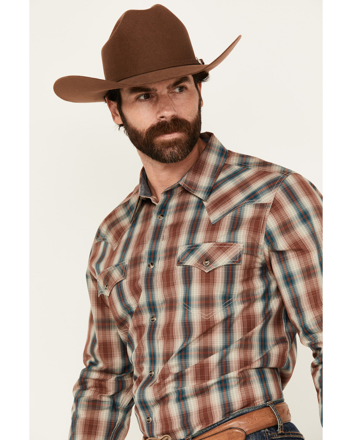 Men's Ricardo Plaid Print Long Sleeve Snap Western Shirt | Cody James Clothing|Sale
