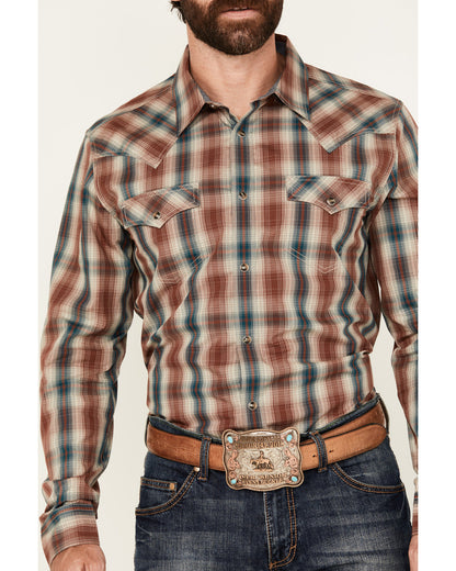Men's Ricardo Plaid Print Long Sleeve Snap Western Shirt | Cody James Clothing|Sale