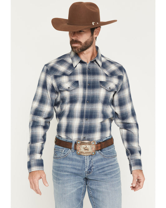 Men's Rio Bravo Plaid Print Long Sleeve Flannel Shirt | Cody James Clothing|Sale