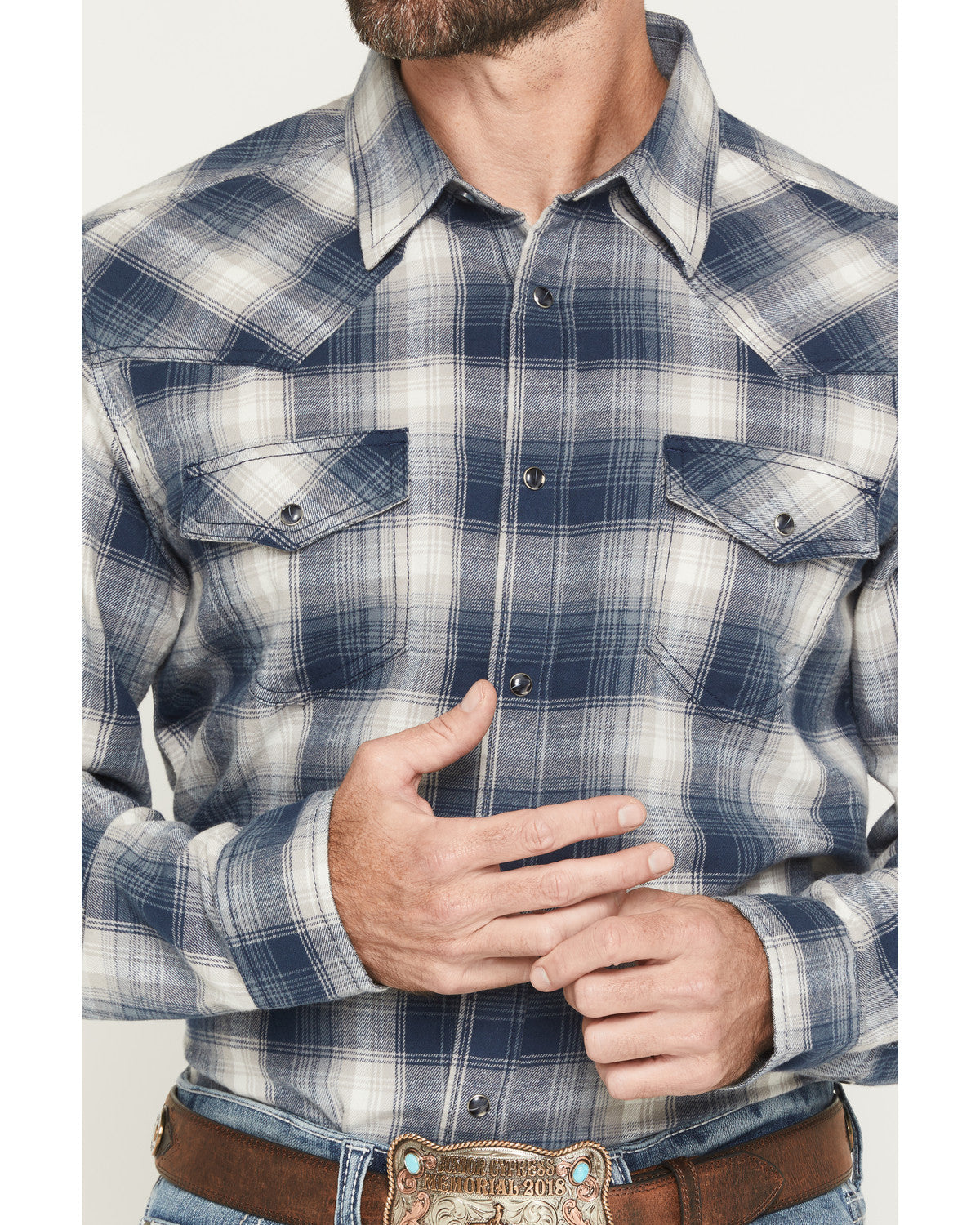 Men's Rio Bravo Plaid Print Long Sleeve Flannel Shirt | Cody James Clothing|Sale