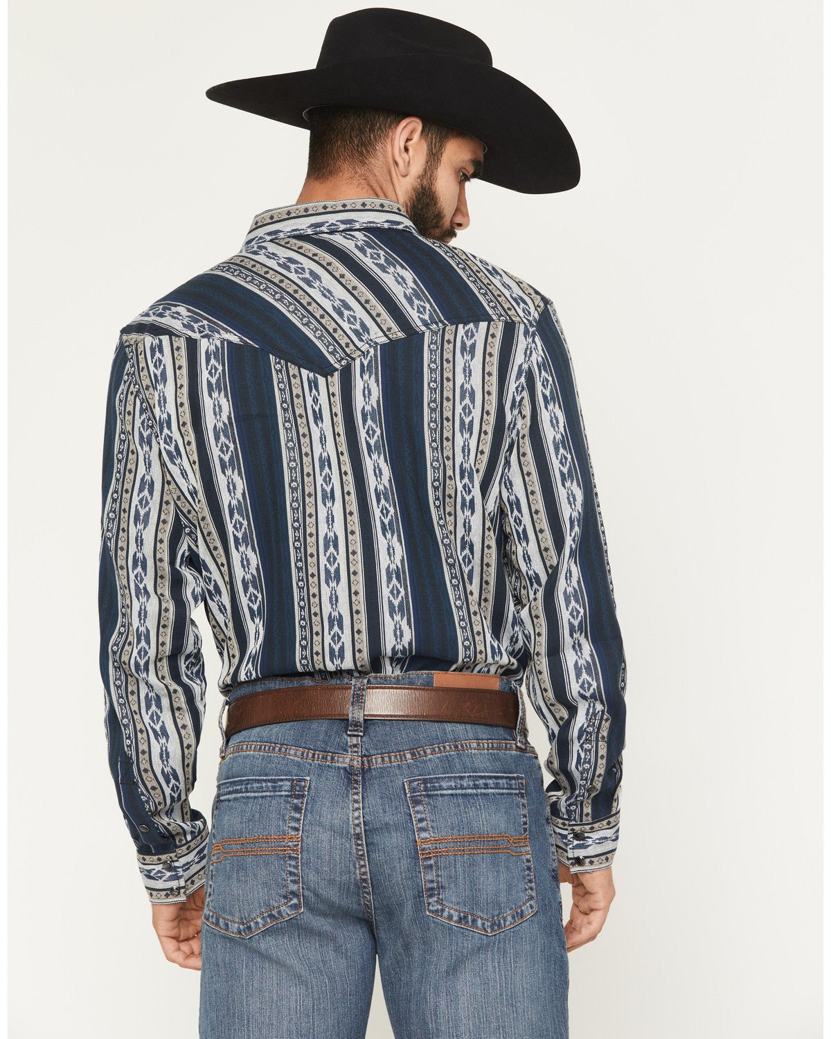 Men's Ford Southwestern Stripe Print Long Sleeve Snap Weste | Cody James Clothing|Sale